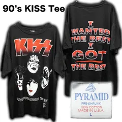 USA製 KISS ALIVE / WORLDWIDE TOUR ‘96 ‘97 L BLACKPINK ROSE着 90年代 90’s ビンテージ デッドストック ロックTシャツ バンドT