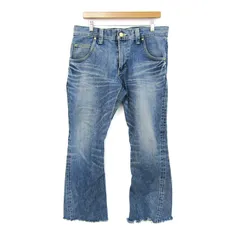 リー デニムパンツ ボトムス カットオフ ジーンズ 日本製 メンズ 33サイズ ライトブルー Lee 【中古】