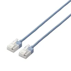 【新品・2営業日で発送】ELECOM エレコム LANケーブル／CAT6A／スーパースリム／爪折れ防止／0.5m／ブルー(LD-GPASST／BU05)