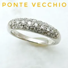 美品🌟Ponte Vecchio ダイヤモンド ホワイトゴールド リング 約11号 Uのサムネイル
