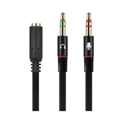 ルーメン Lumen Φ3.5mm オーディオ 変換分岐ケーブル LAV-4FEM CTIA 金メッキ 4極 F to 3極 M