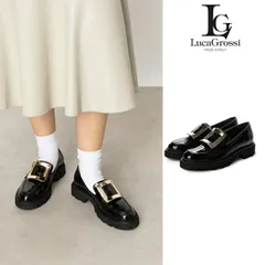 Luca Grossi ルカグロッシ レディース シューズ ローファー レザー K199 イタリア製 厚底 本革 イタリア?タンクソール 厚底