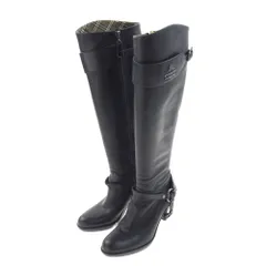 【美品】バーバリーブルーレーベル ロングブーツ BURBERRY BLUE LABEL バーバリーブルーレーベル レザー ロング