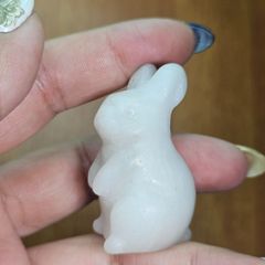 本淡水パール ウサギの置物 ヴィンテージ 全身パールウサギ - メルカリ