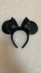 ディズニーカチューシャ 黒レザー - メルカリ