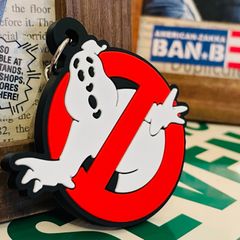 신품 🇺🇸 고무 키 홀더 [고스트 버스터 로고] GHOSTBUSTERS 캐릭터 키 체인 키링 아메리칸 잡화 컬렉션 패션 액세서리 아이템 키 열쇠 파우치 가방