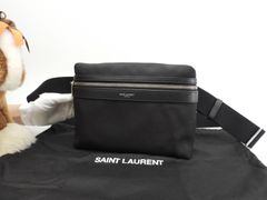 s69【極美品】サンローラン シティ ブラック キャンバス リュック A4可