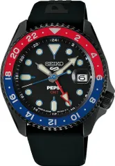 【新品・送料無料】 GMT 自動巻き　メンズ腕時計 PEPSIベゼル　備品完備 HAMAYOTA 腕時計 GMT メンズ 自動巻き ブラック文字盤 ペプシ(赤
