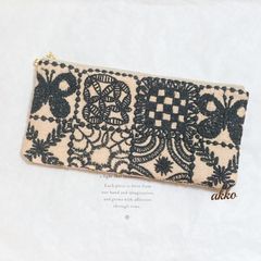 ミナペルホネン rosy ハンドメイド ポーチ - メルカリ