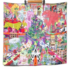 HERMES エルメス ツイリー アニマポリス シルクスカーフ 美品 HERMES エルメス ツイリー ANIMAPOLIS アニマポリス 2019秋冬
