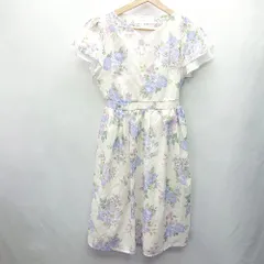 ◇ toccocloset 花柄 バックウエストゴム 半袖 ロング丈 ワンピース サイズ表記なし ベージュ パープル レディース E  【1404240028876】