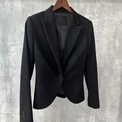 UNTITLED　テーラードジャケット　黒　ストライプ