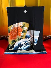 ミニチュア着物波と牡丹
