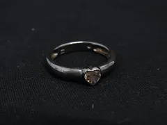 Folli Follie フォリフォリ SV925 ラインストーン ハート リング 指輪 アクセサリー 約9号 レディース シルバー系 DK1059