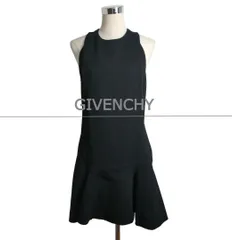 美品 GIVENCHY ジバンシィ ワンピース キャディスカートドレス ノースリーブ クルーネック 膝丈 フレア ストレッチ レーヨン ブラック サイズ40 レディースのサムネイル