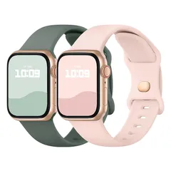 コンパチブル Apple Watch バンド 41mm 40mm 38mm 42mm アップルウォッチ バンド シリコン製 スポーツバンド iwatch Series 10/9/8/7/SE/6/5/4/3/2/1 交換ベルト 通気 柔らかい 防水 耐衝撃