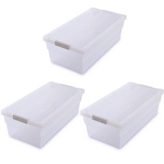 コミック収納 ストッカー コミック本 日本製 ボックス 幅45.4×奥行23.2×高さ14.8cm 収納 ホワイト/クリア アイリスオーヤマ CMS-23×3