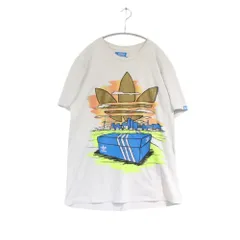 【中古B】adidas アディダス L メンズ Tシャツ 半袖 グレー トルコ製 品質タグなし 中古B 古着
