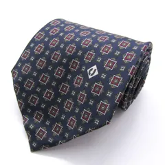 シャルル・ジョルダン ブランド ネクタイ シルク 小紋柄 総柄 PO メンズ ネイビー CHARLES JOURDAN 【中古】