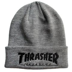 THRASHER スラッシャー MUG LOGO 刺繍 アクリル平編みビーニー ニット帽/ニットキャップ/帽子 メンズ レディース