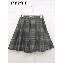 ◇ URBAN RESEARCH ROSSO サイドジップ チェック 膝丈 スカート サイズ36 グレー系 ブラウン レディース 【中古】 【1104280002330】