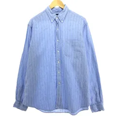 古着 ラルフローレン Ralph Lauren CLASSIC FIT ストライプ柄 長袖 リネンシャツ メンズXL相当/eaa475560