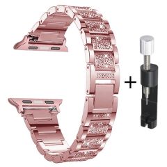 メタルリンクブレスレット,アップルウォッチ,互換性のあるスマートウォッチ用アクセサリー7 8 41mm 45mm 40mm 44mm,光沢のあるダイヤモンド,iWatchシリーズ6 5 4 3 38mm 42mm