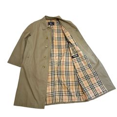 中古 バーバリーズ Buberrys ステンカラーコート クリーニング済み カーキ メンズ Lサイズ 相当