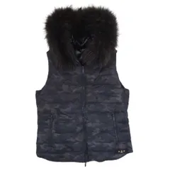 TATRAS タトラス LTA15A4401 CELESTIALE DOWN VEST ラクーンファー付き カモフラージュ柄 ダウン ベスト ブラック系 4【中古】のサムネイル
