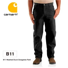 ★新品未使用★【Carhartt】B11 Loose Fit Washed Duck Utility Work Pant Black