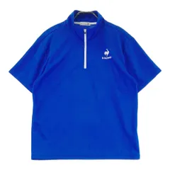 サイズ：O LECOQ GOLF ルコックゴルフ 2022年モデル ハーフジップ 半袖Tシャツ  ブルー系 [240101311659]# ゴルフウェア メンズ ストストのサムネイル