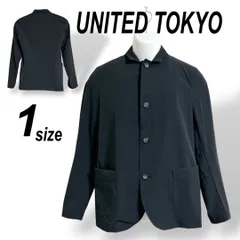 UNITED TOKYO ユナイテッド トウキョウ メンズ ジャケット 1 ストレッチ ステンカラー テーラード 407350010 ブラック系 (B44)★のサムネイル