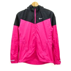 ナイキ フルジップパーカー ジャンパー スポーツウエア アウター レディース Sサイズ ブラック×ピンク NIKE 【中古】