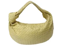 BOTTEGA VENETA ボッテガヴェネタ ザ ジョディ ラージ ソフトクラッチ型 ワンショルダーバッグ B08969138W イエロー 美品 中古 4b002689