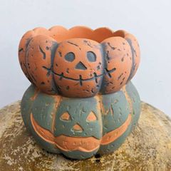 ハロウィン　ロランパンプキンポット　セメント植木鉢　カラーはお選びください。