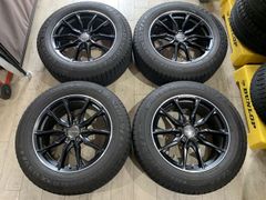 【2506032】スタッドレス EUROTECH GL-LINE 18インチ 8J +38 PCD112 5H + DUNLOP WINTER MAXX WM03 235/60R18 2023年 6.5mm 7mm 7.5mm ベンツ GLC 等