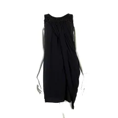 ローズブリット rosebullet Dress ワンピース ドレスワンピース チュニック ノースリーブ アシンメトリー レース スパンコール装飾 S 1 黒 ブラック タグ付 美品