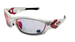 未使用 デッドストック品 オークリー サングラス ストレートジャケット シルバー レッド レンズ メンズ 04-329J メタリックホワイト STRAIGHT JACKET メンズ レディース オークレー オークレイ 廃版 男女兼用 OAKLEY