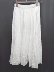 ◇ Θ UNITED ARROWS ユナイテッドアローズ ロング プリーツ スカート サイズ36 ホワイト レディース P  【1409250004247】