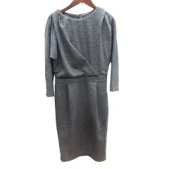 ✨極美品 ✨38 ダイアグラム ロングワンピース グレー レディースM