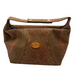 066 ETRO エトロ バニティバッグ ペイズリー 化粧ポーチ ブラウン 066 ETRO エトロ バニティバッグ ペイズリー 化粧ポーチ