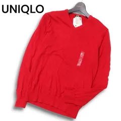 【新品 未使用】 UNIQLO ユニクロ 秋冬 コットン カシミヤ★ Vネック セーター ニット Sz.S メンズ