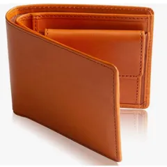 新品 未使用 2つ折財布 キャメル メンズ 男性 二つ折り 本革財布 栃木レザー プレゼント シンプル お洒落 ヌメ革 高級
