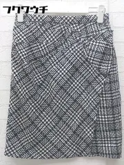 ◇ JUSGLITTY ジャスグリッティー 総柄 ミニ タイト スカート サイズ2 ブラック ホワイト レディース 【中古】 【1002798902008】