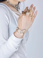 【LOVE KILLER CLUB】four butterfly chain bracelet (2color)