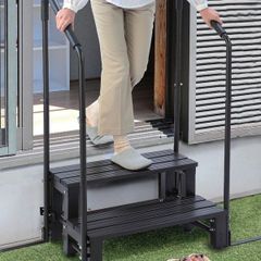 〇アルミ製エアコン室外機カバー 棚あり グレー フラワースタンド2段