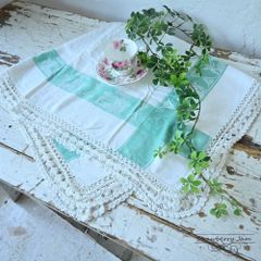 L3705-557 送料込！ フランスヴィンテージ リネン テーブルクロス ファブリック 花 クロス フランス