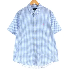 古着 ラルフローレン Ralph Lauren ギンガムチェック 半袖 ボタンダウン チェックシャツ メンズXL相当 半袖/eaa564022