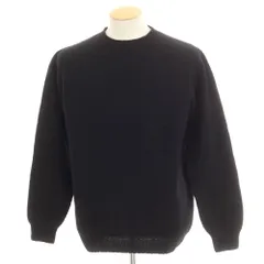 【中古】インバーアラン INVERALLAN ミドルゲージ ウール クルーネック プルオーバーニット ブラック【サイズ42】【メンズ】のサムネイル
