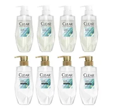 【350ml×各4個】クリアー★男性用スカルプ★シャンプー＋コンディショナー